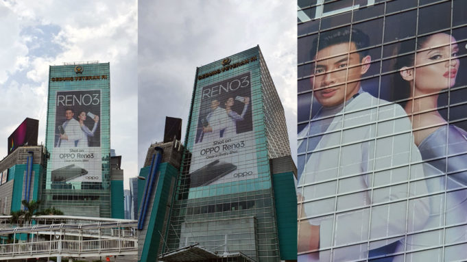 Oppo Reno3 Pamer Kualitas Kamera 108MP, Pasang Iklan Raksasa di Semanggi