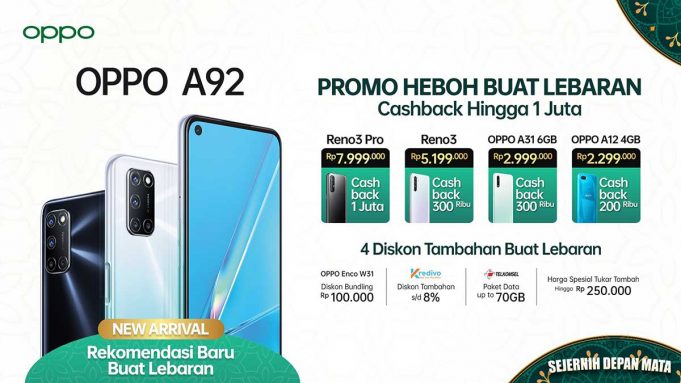 Promo Lebaran, OPPO Beri Cashback Hingga 1 Juta Oppo Berikan cashback hingga 1 juta