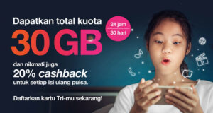 3 Indonesia Kuota 30GB untuk Pembelajaran Jarak Jauh