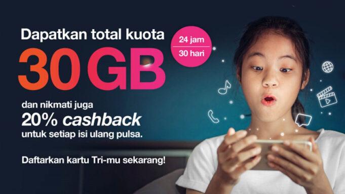3 Indonesia Kuota 30GB untuk Pembelajaran Jarak Jauh