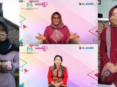 Tengah atas: Menteri Pemberdayaan Perempuan dan Perlindungan Anak RI, Ibu Bintang Puspa Yoga. Tengah bawah: Presiden Direktur & CEO XL Axiata, Dian Siswarini