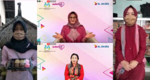 Tengah atas: Menteri Pemberdayaan Perempuan dan Perlindungan Anak RI, Ibu Bintang Puspa Yoga. Tengah bawah: Presiden Direktur & CEO XL Axiata, Dian Siswarini