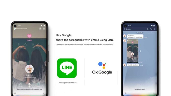 Tios Berbagi Foto LIne pakai asisten Google