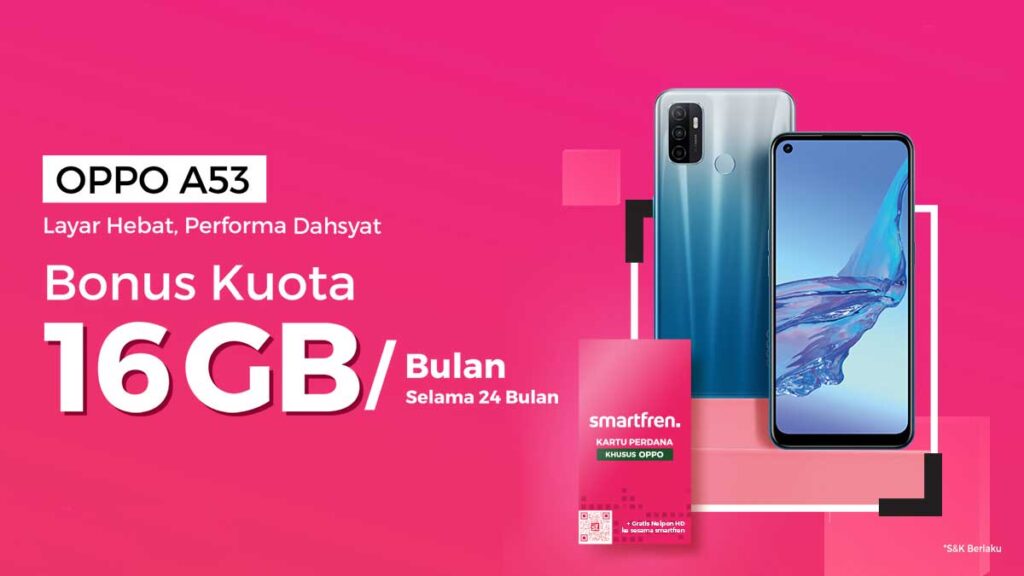 Beli Bundling Smartfren Oppo A53 Bisa Dapat Bonus 384 GB