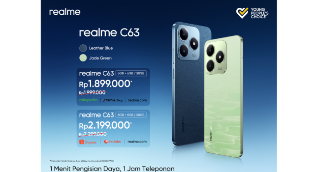 Usung Pengisian Daya Tercepat 45W dan Desain Premium Vegan Leather, realme C65 Dibanderol Sejutaan