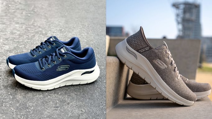 Kiri: Skechers Arch Fit dan kanan: Skechers Slip-Ins, with Arch Fit Technology