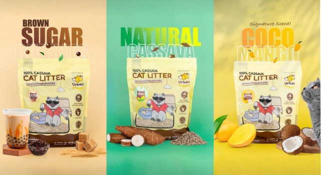 Koleksi Natal Clawset dan Cassava Cat Litter Urban Moof untuk hewan peliharaan.