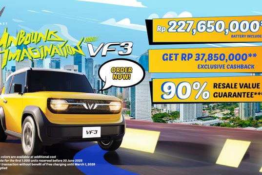 VinFast VF 3, SUV mini listrik dengan pengisian daya gratis selama tiga tahun di Indonesia.