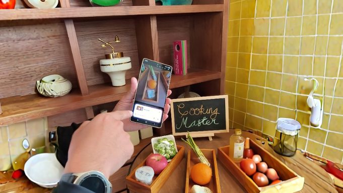 Mengaktifkan fitur AI Galaxy S25 series untuk mencari resep dari bahan makanan