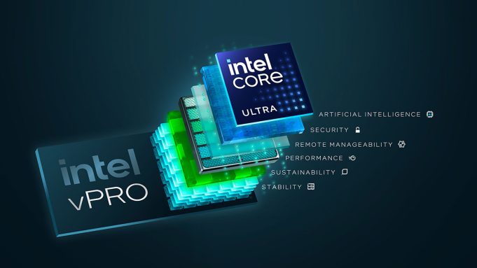 Gambar AI PC komersial terbaru dengan prosesor Intel Core Ultra (Series 2) di ajang MWC 2025