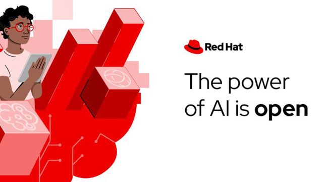 Red-Hat_The-Power-of-AI-is-Open Red Hat dan visi open source AI dalam pengembangan model kecerdasan buatan.