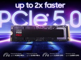 Samsung SSD 9100 PRO PCIe 5.0 dengan kecepatan tinggi dan desain heatsink baru.
