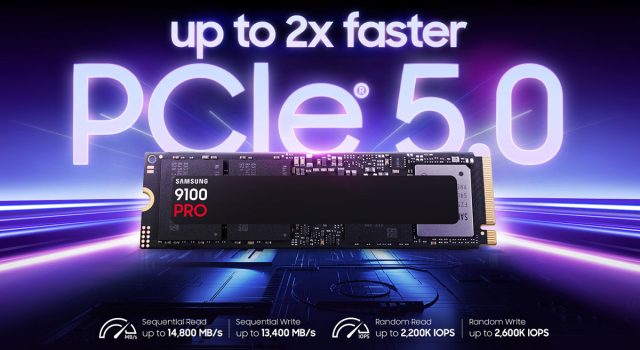 Samsung SSD 9100 PRO Series Resmi Hadir, Performa PCIe 5.0 Tercepat untuk Konsumen Samsung SSD 9100 PRO PCIe 5.0 dengan kecepatan tinggi dan desain heatsink baru.