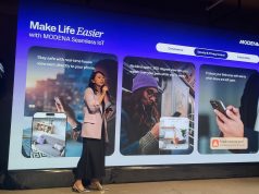 Head of IoT MODENA Verina Winata menjelaskan mengenai konsep MODENA seamless IoT