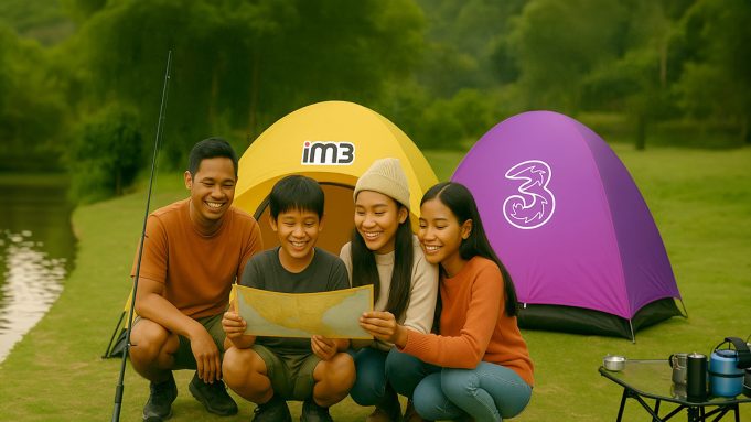 menikmati koneksi internet stabil dari IM3 dan Tri selama liburan sekolah