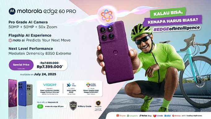 Motorola edge 60 pro Hadir: Flagship dengan AI Personal dan Layar Quad-Curved Imersif