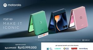 Motorola razr 60 Resmi Dijual di Indonesia, Foldable Stylish dengan AI dan Kamera Kreator