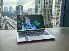 Laptop Polytron Luxia R5 dengan prosesor AMD Ryzen 5 dan layar IPS WUXGA 14 inci.