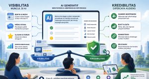 Burson: Di Era AI, Kredibilitas Lebih Penting daripada Sekadar Visibilitas Brand Laporan Burson The Credibility Paradox yang membahas hubungan antara visibilitas dan kredibilitas dalam Generative Engine Optimization (GEO) di era AI generatif.