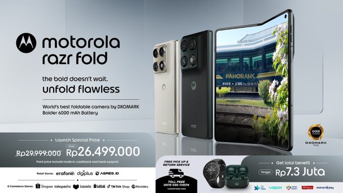 Motorola Razr Fold Resmi Dijual di Indonesia, Dibanderol Rp26,499 Juta dengan Kamera DXOMARK Gold Label