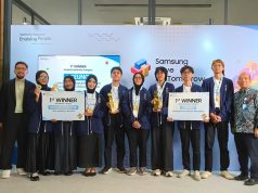 Tim BryotechAlpha dari SMA Negeri 81 Jakarta dan tim I-SEUNG dari Universitas Komputer Indonesia, pemenang Samsung Solve for Tomorrow 2026 kategori SMA/SMK/MA dan perguruan tinggi.