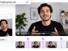 Antarmuka CutBay.ai menampilkan fitur AI Create Jump Cuts untuk menghapus jeda dalam video presenter secara otomatis, dengan perbandingan video sebelum penyuntingan dan timeline yang menunjukkan bagian-bagian yang dipotong.